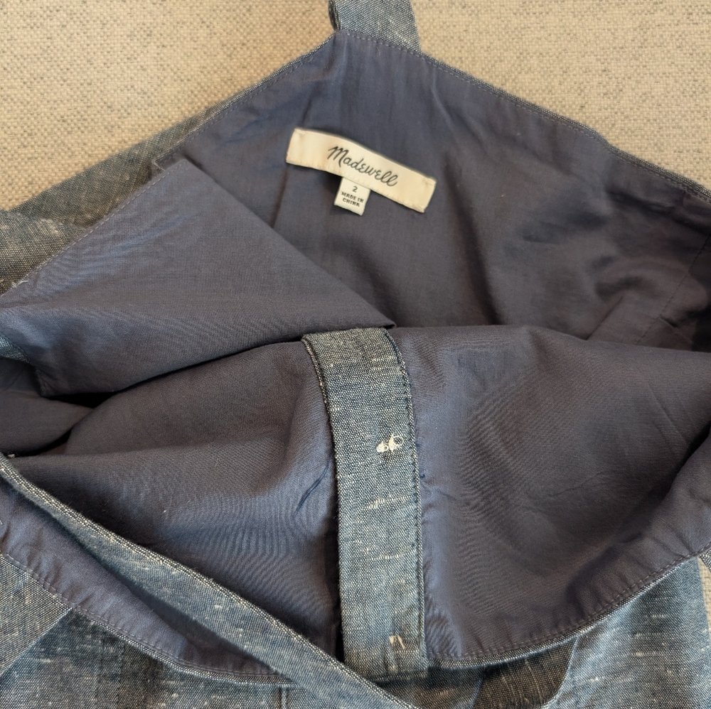 Madewell Blue Denim Midi Dress - Picture 3 of 4